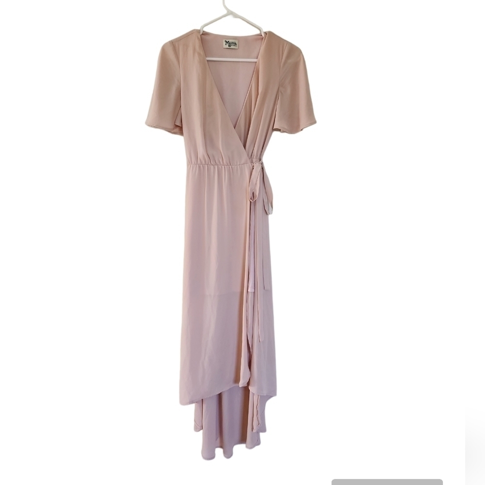 Show Me Your Mumu Soft Pink High-low Wrap Dress size XXS
